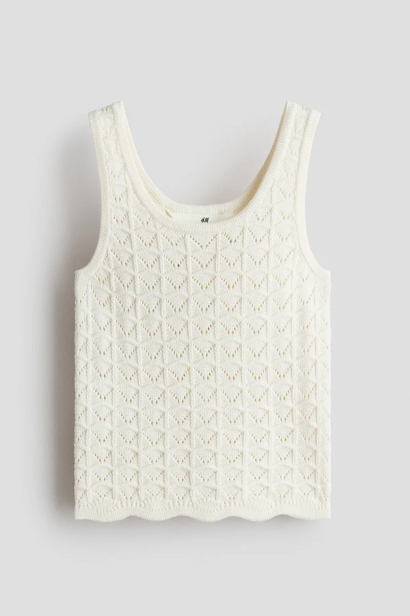 H&M Pointelle-knit vest top